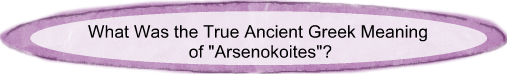 What was the true ancient Greek meaning of arsenokoites?